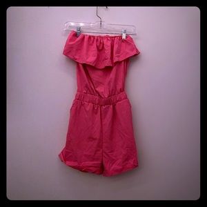 Pink romper with pockets